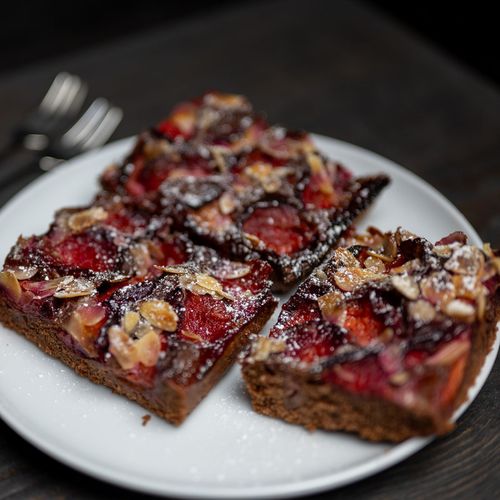 Zwetschgen-Schokokuchen vom Blech