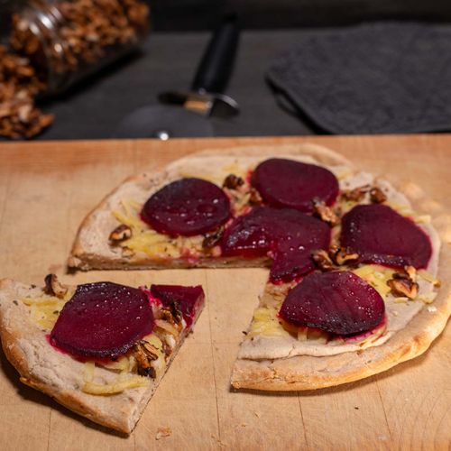vegane Rote Bete-Pizza